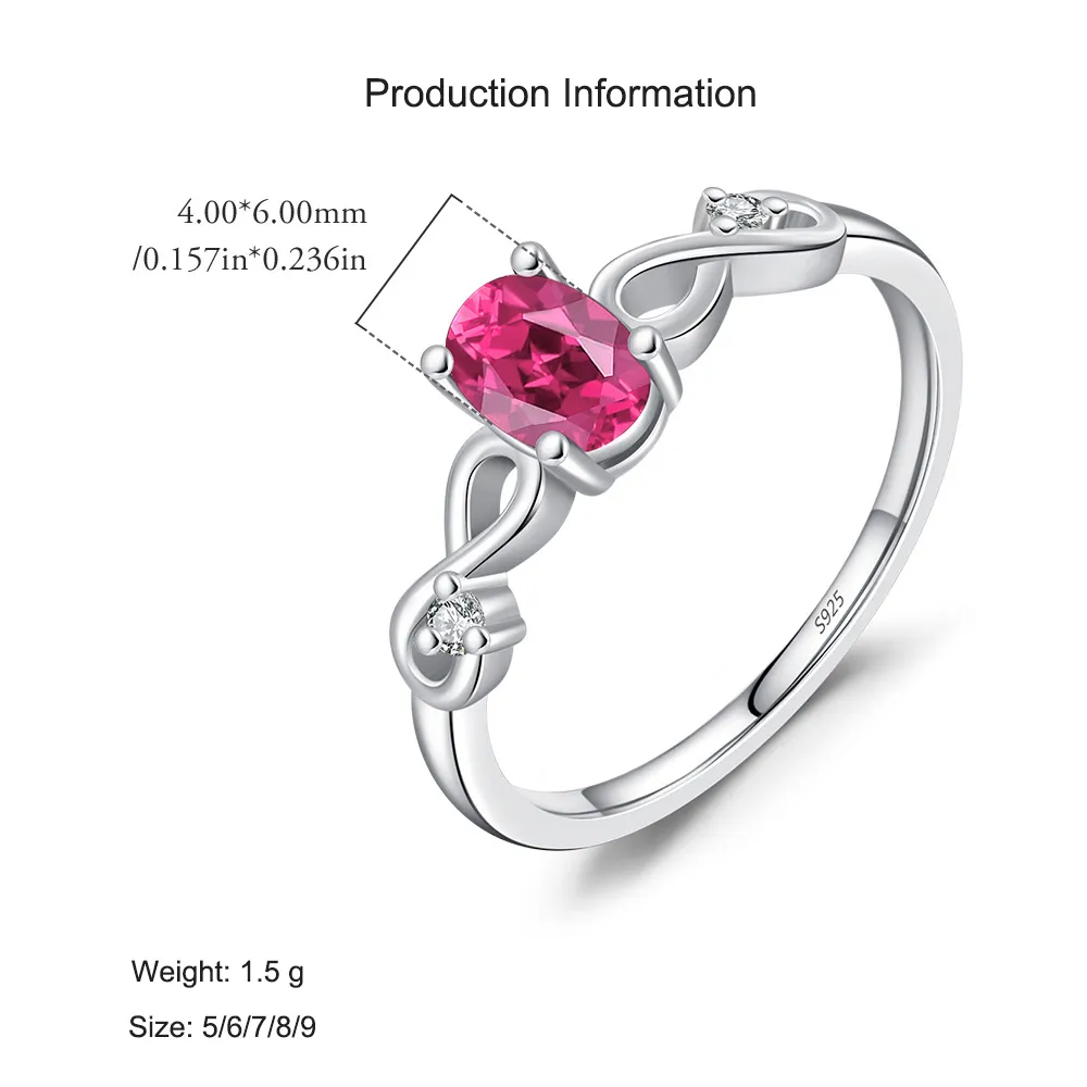 925 Sterling Silver Vintage Ruby-Red Crystal Ring 70200298 - image2