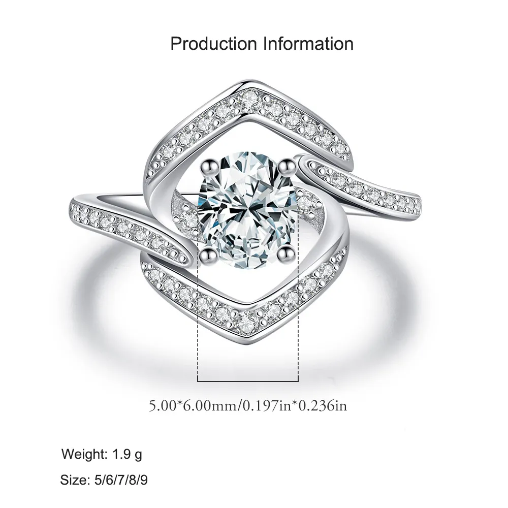 925 Sterling Silver Sparkling CZ Geometric Line Ring 70200299 - image2