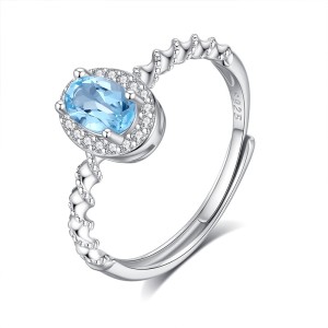 925 Sterling Silver Natural Gemstone Ring 70200318