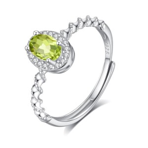 925 Sterling Silver Natural Gemstone Ring 70200318