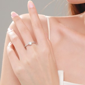 925 Sterling Silver Round Halo CZ Ring 70200330