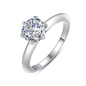 925 Sterling Silver Classic Solitaire 1 CT Six-Prong CZ Ring 70200336 925 Sterling Silver Classic Solitaire 1 CT Six-Prong CZ Ring 70200336