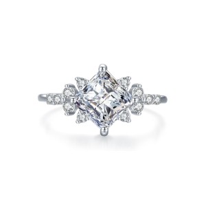 925 Sterling Silver Sparkle Princess-Cut CZ Ring 70200340 925 Sterling Silver Sparkle Princess-Cut CZ Ring 70200340