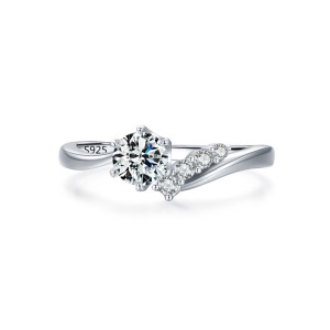 925 Sterling Silver Round-Cut Solitaire CZ Ring 70200341 925 Sterling Silver Round-Cut Solitaire CZ Ring 70200341