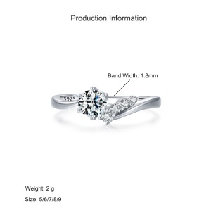 925 Sterling Silver Round-Cut Solitaire CZ Ring 70200341 925 Sterling Silver Round-Cut Solitaire CZ Ring 70200341