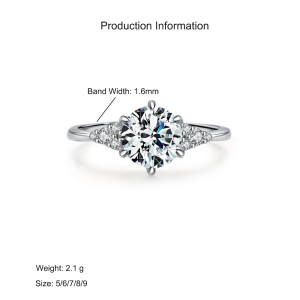 925 Sterling Silver Classic 1 CT Solitaire CZ Ring 70200344 925 Sterling Silver Classic 1 CT Solitaire CZ Ring 70200344