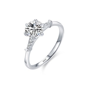 925 Sterling Silver 1 CT CZ Solitaire Ring 70200345 925 Sterling Silver 1 CT CZ Solitaire Ring 70200345