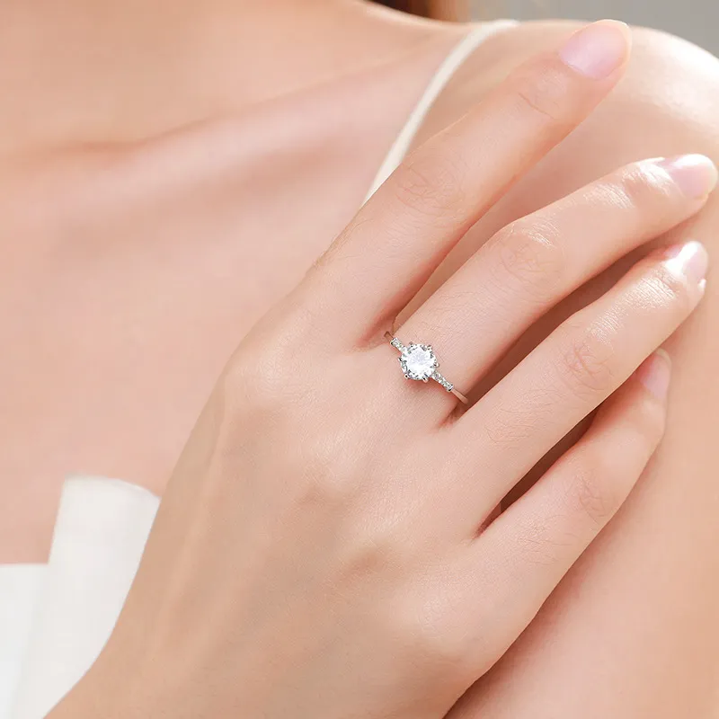 925 Sterling Silver 1 CT CZ Solitaire Ring 70200345 - image1