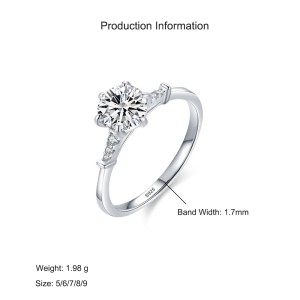 925 Sterling Silver 1 CT CZ Solitaire Ring 70200345 925 Sterling Silver 1 CT CZ Solitaire Ring 70200345