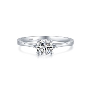 925 Sterling Silver Classic 1 CT Solitaire Band Ring 70200347 925 Sterling Silver Classic 1 CT Solitaire Band Ring 70200347