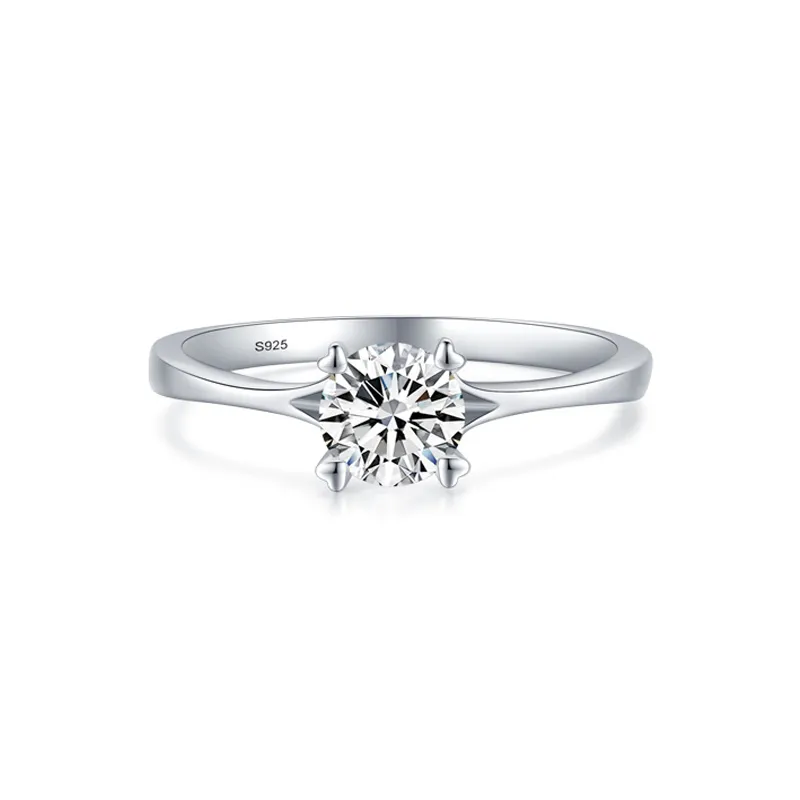 925 Sterling Silver Classic 1 CT Solitaire Band Ring 70200347 925 Sterling Silver Classic 1 CT Solitaire Band Ring 70200347