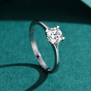 925 Sterling Silver Classic 1 CT Solitaire Band Ring 70200347 925 Sterling Silver Classic 1 CT Solitaire Band Ring 70200347