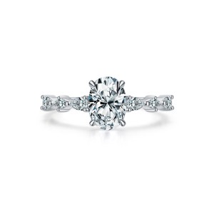 925 Sterling Silver Classic Oval CZ Ring 70200348 925 Sterling Silver Classic Oval CZ Ring 70200348