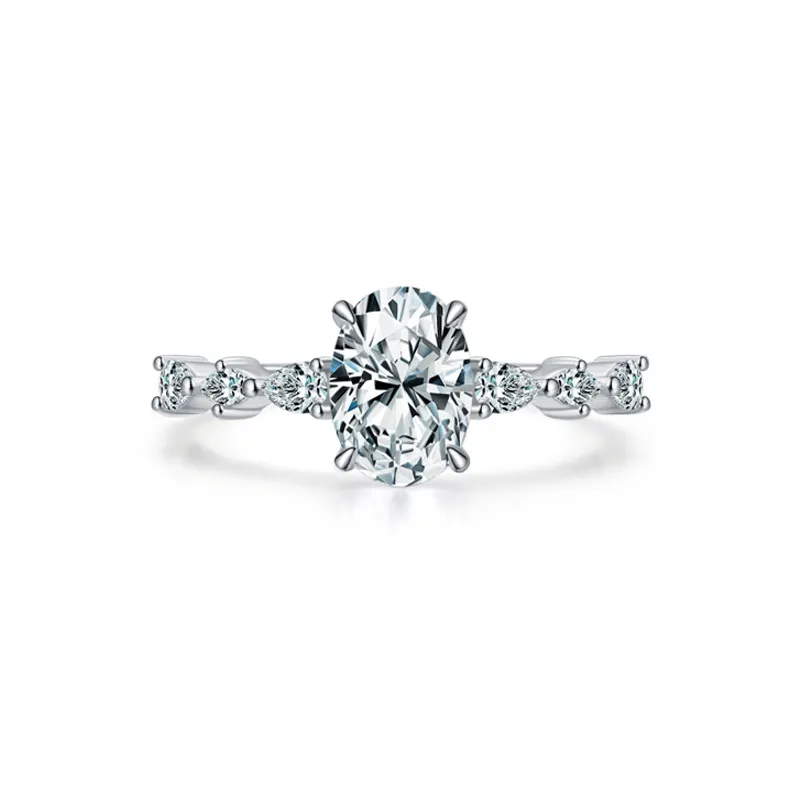 925 Sterling Silver Classic Oval CZ Ring 70200348 925 Sterling Silver Classic Oval CZ Ring 70200348