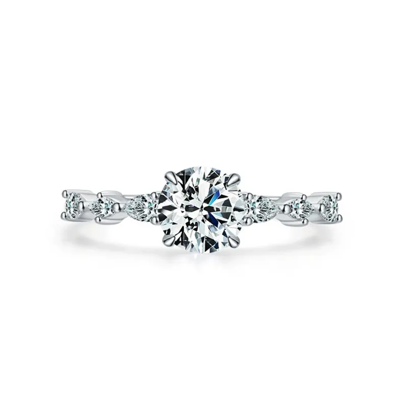 925 Sterling Silver 1 CT Zircon Solitaire Ring 70200361 925 Sterling Silver 1 CT Zircon Solitaire Ring 70200361