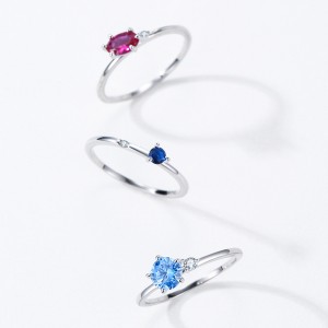 925 Sterling Silver Minimalist Aquamarine Blue Zircon Ring 70200362 925 Sterling Silver Minimalist Aquamarine Blue Zircon Ring 70200362