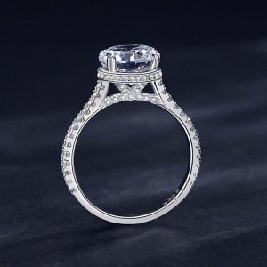 925 Sterling Silver 2 CT Four-Prong Zircon Ring 70200363 925 Sterling Silver 2 CT Four-Prong Zircon Ring 70200363