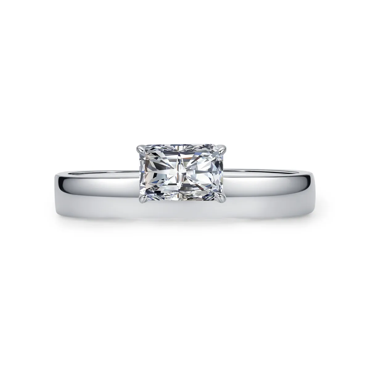 925 Sterling Silver Minimalist Solitaire Square Cut Zircon Ring 70200365 925 Sterling Silver Minimalist Solitaire Square Cut Zircon Ring 70200365
