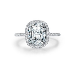 925 Sterling Silver 3 CT Cushion Cut Zircon Halo Ring 70200368 925 Sterling Silver 3 CT Cushion Cut Zircon Halo Ring 70200368
