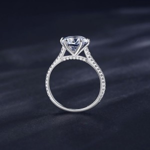 925 Sterling Silver 2 CT Six-Prong Round Zircon Ring 70200369 925 Sterling Silver 2 CT Six-Prong Round Zircon Ring 70200369