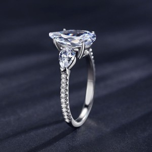 925 Sterling Silver Pear Cut Teardrop Zircon Ring 70200373 925 Sterling Silver Pear Cut Teardrop Zircon Ring 70200373