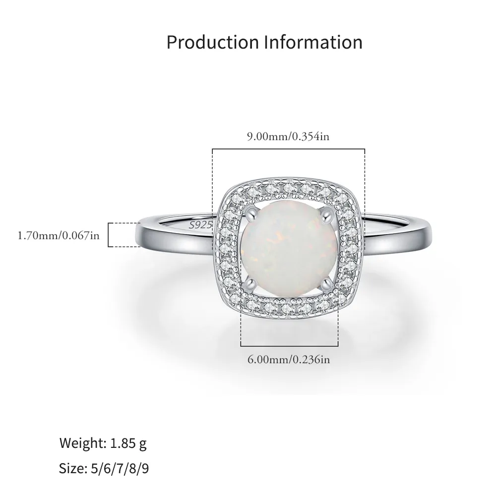 925 Sterling Silver Vintage Cushion Opal Ring 70200376 - image2