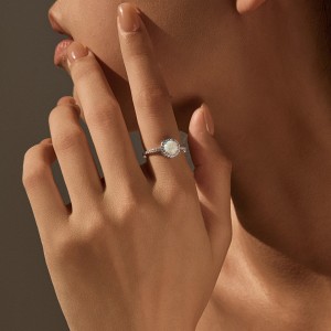 925 Sterling Silver Round Created Opal Halo Ring 70200377 925 Sterling Silver Round Created Opal Halo Ring 70200377