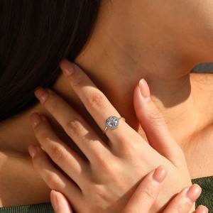 925 Sterling Silver Vintage Octagonal Ring 70200378