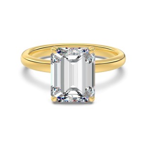 925 Sterling Silver Emerald-Cut Solitaire Ring 70200389