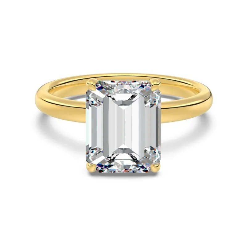 925 Sterling Silver Emerald-Cut Solitaire Ring 70200389