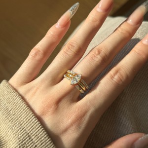 925 Sterling Silver Marquise Zirconia Solitaire Stacking Ring 70200394 925 Sterling Silver Marquise Zirconia Solitaire Stacking Ring 70200394