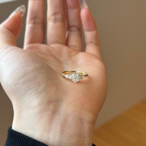 925 Sterling Silver Oval Pear Three-Stone Ring 70200395 925 Sterling Silver Oval Pear Three-Stone Ring 70200395