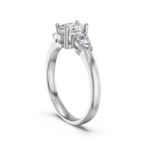 925 Sterling Silver Oval Pear Three-Stone Ring 70200395 925 Sterling Silver Oval Pear Three-Stone Ring 70200395