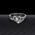 Silver Cubic Zirconia Heart Ring 70300002