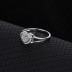 Silver Cubic Zirconia Heart Ring 70300003