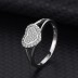 Silver Cubic Zirconia Heart Ring 70300003