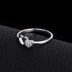 Silver Cubic Zirconia Heart Ring 70300004