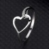 Silver Cubic Zirconia Heart Ring 70300005