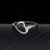 Silver Cubic Zirconia Heart Ring 70300005