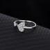 Silver Cubic Zirconia Heart Toe Ring 70300006