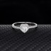 Silver Cubic Zirconia Heart Ring 70300008