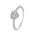 Silver Cubic Zirconia Heart Ring 70300008