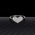 Silver Cubic Zirconia Heart Ring 70300009