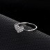 Silver Cubic Zirconia Heart Ring 70300009