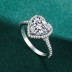 Sterling Silver Zirconia Heart Rings 70300011