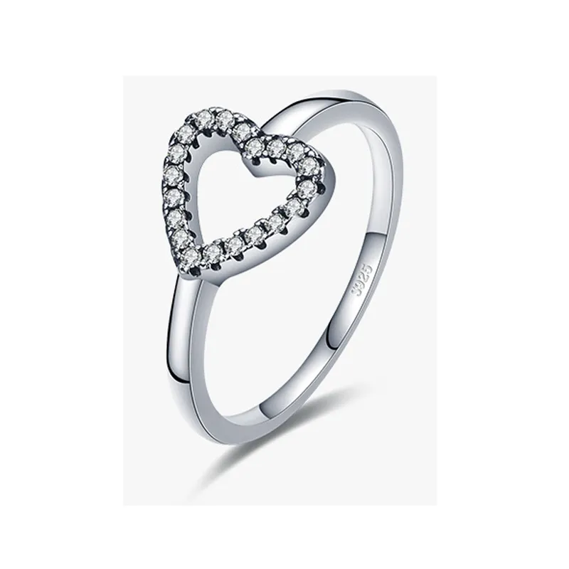 Sterling Silver Zirconia Heart Rings 70300013