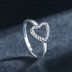 Sterling Silver Zirconia Heart Rings 70300013
