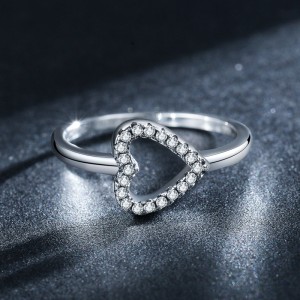 Sterling Silver Zirconia Heart Rings 70300013