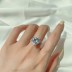 925 Sterling Silver Zirconia 8*8 Love Heart Rings 70300015