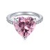 925 Sterling Silver Pink CZ Love Heart Rings 70300016